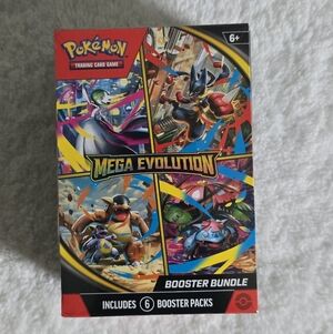 Pokémon TCG Mega Evolution Booster Bundle 6 Packs Sealed Factory Fresh